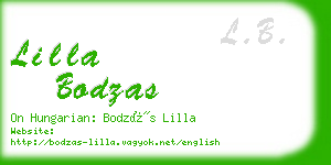 lilla bodzas business card